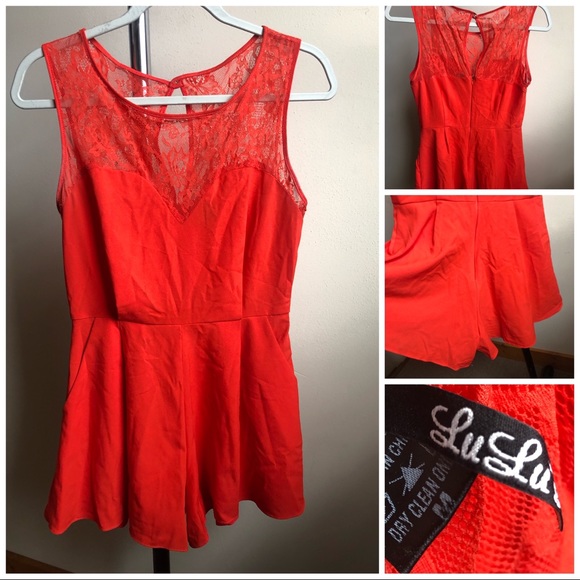 Red romper - Picture 1 of 4